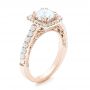 14k Rose Gold Halo Diamond Engagement Ring