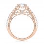 18k Rose Gold 18k Rose Gold Halo Diamond Engagement Ring - Front View -  102552 - Thumbnail