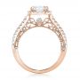 14k Rose Gold 14k Rose Gold Halo Diamond Engagement Ring - Front View -  102553 - Thumbnail