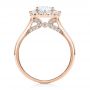 14k Rose Gold 14k Rose Gold Halo Diamond Engagement Ring - Front View -  103050 - Thumbnail