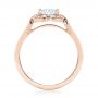 14k Rose Gold 14k Rose Gold Halo Diamond Engagement Ring - Front View -  103052 - Thumbnail