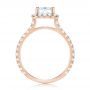 14k Rose Gold 14k Rose Gold Halo Diamond Engagement Ring - Front View -  103079 - Thumbnail