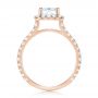 18k Rose Gold 18k Rose Gold Halo Diamond Engagement Ring - Front View -  103079 - Thumbnail