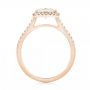 14k Rose Gold 14k Rose Gold Halo Diamond Engagement Ring - Front View -  103083 - Thumbnail