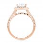 18k Rose Gold 18k Rose Gold Halo Diamond Engagement Ring - Front View -  103090 - Thumbnail