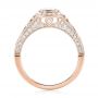18k Rose Gold 18k Rose Gold Halo Diamond Engagement Ring - Front View -  103097 - Thumbnail