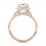 18k Rose Gold 18k Rose Gold Halo Diamond Engagement Ring - Front View -  103716 - Thumbnail