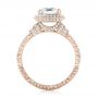 14k Rose Gold 14k Rose Gold Halo Diamond Engagement Ring - Front View -  103716 - Thumbnail