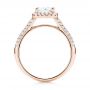 18k Rose Gold 18k Rose Gold Halo Diamond Engagement Ring - Front View -  103830 - Thumbnail