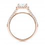 14k Rose Gold 14k Rose Gold Halo Diamond Engagement Ring - Front View -  103830 - Thumbnail