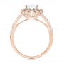 14k Rose Gold 14k Rose Gold Halo Diamond Engagement Ring - Front View -  103835 - Thumbnail