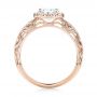 14k Rose Gold 14k Rose Gold Halo Diamond Engagement Ring - Front View -  103899 - Thumbnail