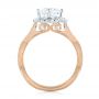 18k Rose Gold And 18K Gold 18k Rose Gold And 18K Gold Halo Diamond Engagement Ring - Front View -  104014 - Thumbnail
