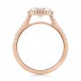 18k Rose Gold 18k Rose Gold Halo Diamond Engagement Ring - Front View -  104022 - Thumbnail