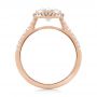 18k Rose Gold 18k Rose Gold Halo Diamond Engagement Ring - Front View -  104022 - Thumbnail
