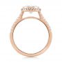 14k Rose Gold 14k Rose Gold Halo Diamond Engagement Ring - Front View -  104022 - Thumbnail