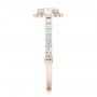 18k Rose Gold 18k Rose Gold Halo Diamond Engagement Ring - Side View -  102552 - Thumbnail