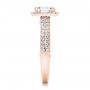 18k Rose Gold 18k Rose Gold Halo Diamond Engagement Ring - Side View -  102553 - Thumbnail