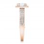 14k Rose Gold 14k Rose Gold Halo Diamond Engagement Ring - Side View -  102553 - Thumbnail