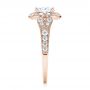 18k Rose Gold 18k Rose Gold Halo Diamond Engagement Ring - Side View -  103052 - Thumbnail