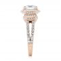 14k Rose Gold 14k Rose Gold Halo Diamond Engagement Ring - Side View -  103716 - Thumbnail