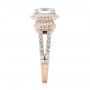 14k Rose Gold 14k Rose Gold Halo Diamond Engagement Ring - Side View -  103716 - Thumbnail