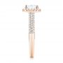 14k Rose Gold 14k Rose Gold Halo Diamond Engagement Ring - Side View -  103830 - Thumbnail