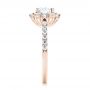 14k Rose Gold 14k Rose Gold Halo Diamond Engagement Ring - Side View -  103835 - Thumbnail