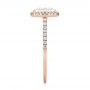 18k Rose Gold 18k Rose Gold Halo Diamond Engagement Ring - Side View -  104022 - Thumbnail