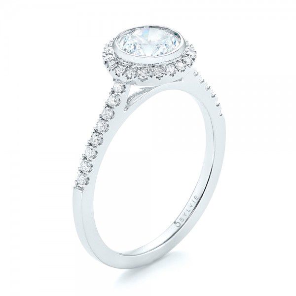 Halo Diamond Engagement Ring - Image