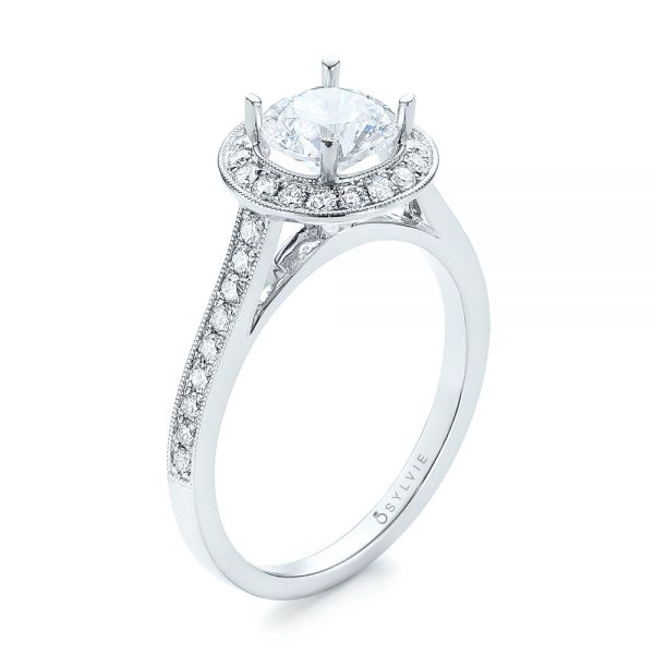 Halo Diamond Engagement Ring - Image