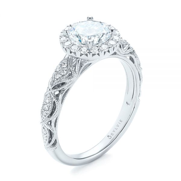 Halo Diamond Engagement Ring - Image