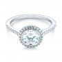  Platinum Platinum Halo Diamond Engagement Ring - Flat View -  104022 - Thumbnail