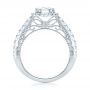 18k White Gold Halo Diamond Engagement Ring - Front View -  102552 - Thumbnail