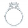 14k White Gold 14k White Gold Halo Diamond Engagement Ring - Front View -  103050 - Thumbnail