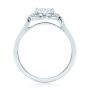 18k White Gold Halo Diamond Engagement Ring - Front View -  103052 - Thumbnail