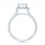 18k White Gold Halo Diamond Engagement Ring - Front View -  103079 - Thumbnail