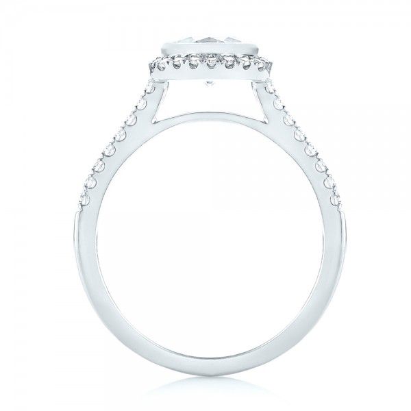  Platinum Platinum Halo Diamond Engagement Ring - Front View -  103083