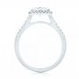 18k White Gold Halo Diamond Engagement Ring - Front View -  103083 - Thumbnail