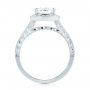 18k White Gold Halo Diamond Engagement Ring - Front View -  103090 - Thumbnail