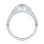 18k White Gold Halo Diamond Engagement Ring - Front View -  103097 - Thumbnail