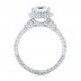 18k White Gold Halo Diamond Engagement Ring - Front View -  103716 - Thumbnail