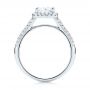 18k White Gold Halo Diamond Engagement Ring - Front View -  103830 - Thumbnail