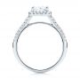 18k White Gold Halo Diamond Engagement Ring - Front View -  103830 - Thumbnail