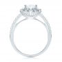 18k White Gold Halo Diamond Engagement Ring - Front View -  103835 - Thumbnail