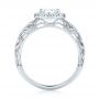 18k White Gold Halo Diamond Engagement Ring - Front View -  103899 - Thumbnail