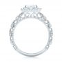 14k White Gold 14k White Gold Halo Diamond Engagement Ring - Front View -  103900 - Thumbnail