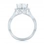 18k White Gold And 18K Gold 18k White Gold And 18K Gold Halo Diamond Engagement Ring - Front View -  104014 - Thumbnail