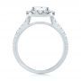 14k White Gold 14k White Gold Halo Diamond Engagement Ring - Front View -  104021 - Thumbnail
