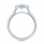 14k White Gold Halo Diamond Engagement Ring - Front View -  104022 - Thumbnail